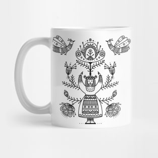 Ukrainian Tree of Life Black Mug